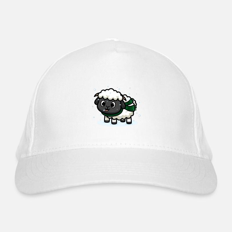 Winterschafe Bio-Baseballkappe