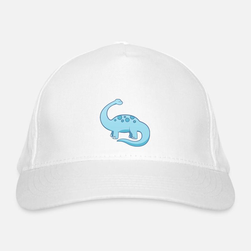 Süßer kleiner blauer Dinosaurier Bio-Baseballkappe