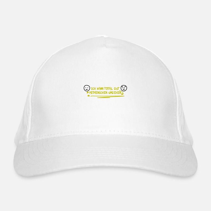 Mitmenschen/mit Menschen - doppeldeutig Bio-Baseballkappe