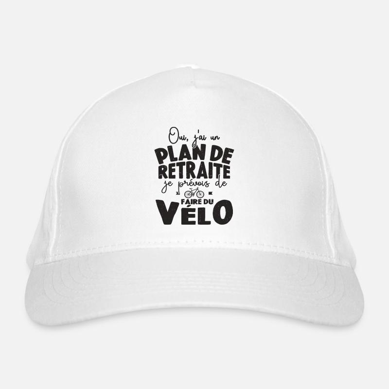 Plan De Retraite Cycliste Retraité Cyclisme Vélo Casquette classique bio