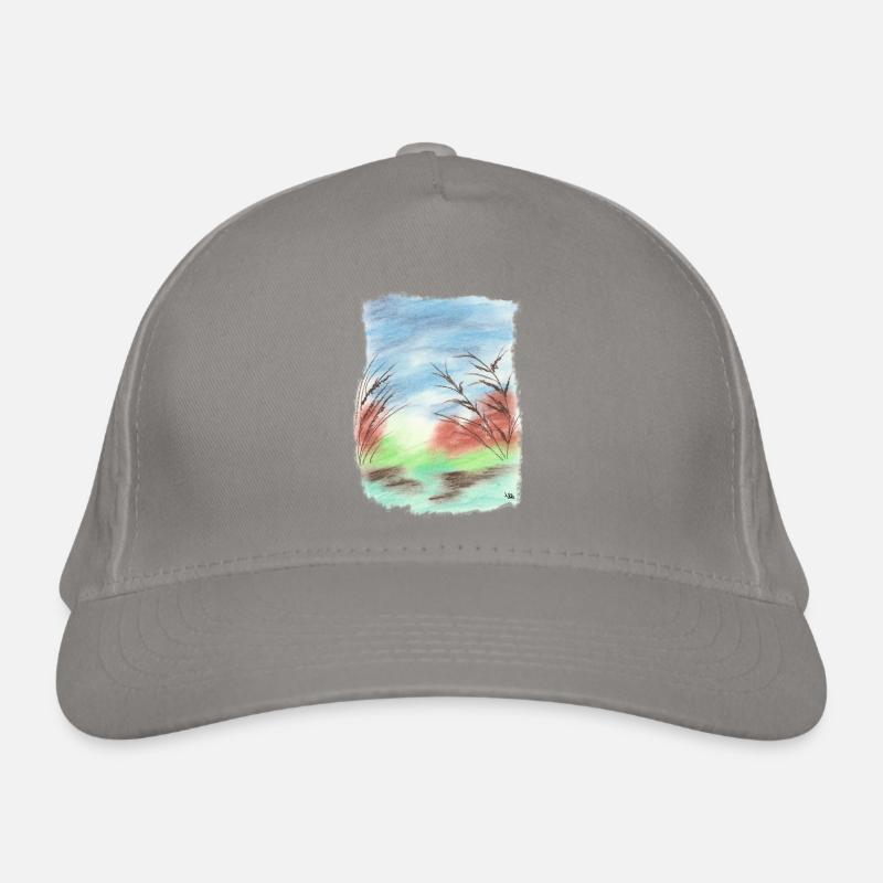 Tons bleu/vert plage/dune (craie pastel) Casquette classique bio