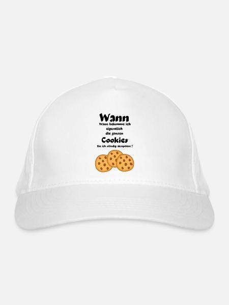 Cookies - Bio-Baseballkappe - Weiß