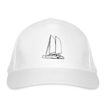 Segel Yacht - Bio-Baseballkappe - Weiß - Vorne