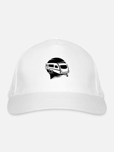 Wohnwagen | wommunity.de - Bio-Baseballkappe - Weiß