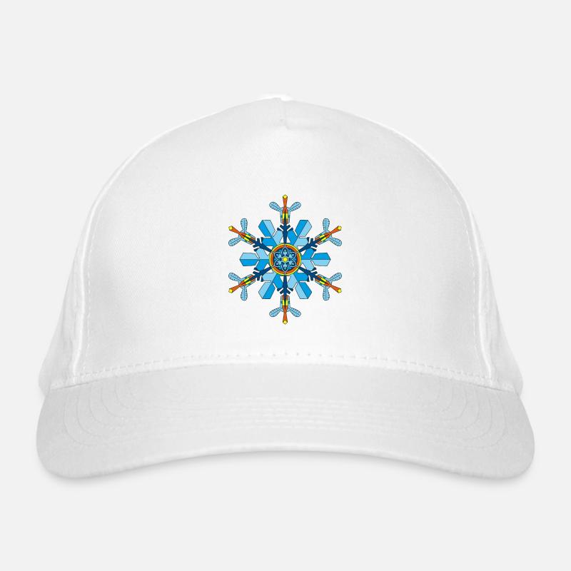 Snowflakes Mandala Organic Baseball Cap