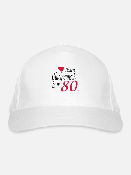 80e anniversaire - Casquette classique bio - blanc - Devant