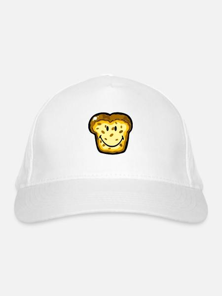 Smiley Bread - Bio-Baseballkappe - Weiß