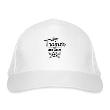 der beste trainer - Bio-Baseballkappe - Weiß - Vorne