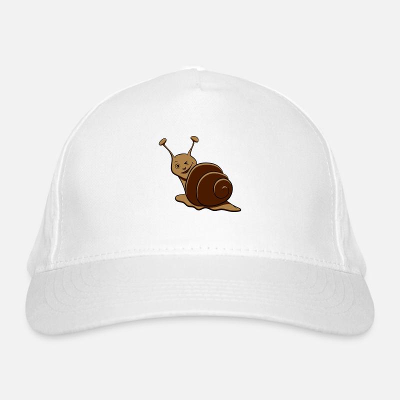 Snail funny wink Organic Baseball Cap