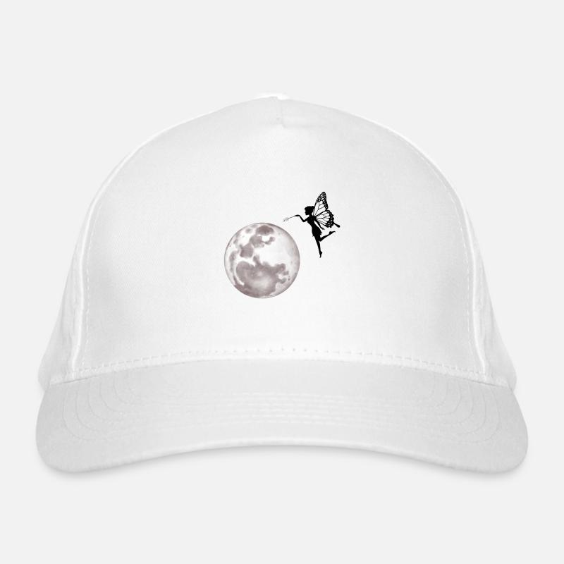 Fée Fée Elfe Mouches Lune Clair de lune Magie Créatures Fabuleux Casquette classique bio