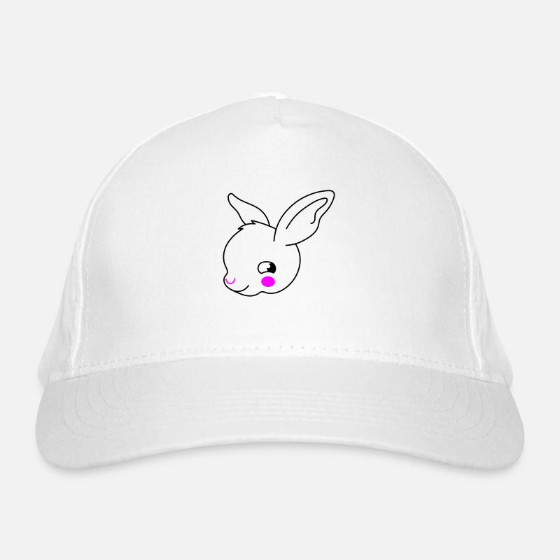 Two color rabbit face ears Organic Baseball Cap