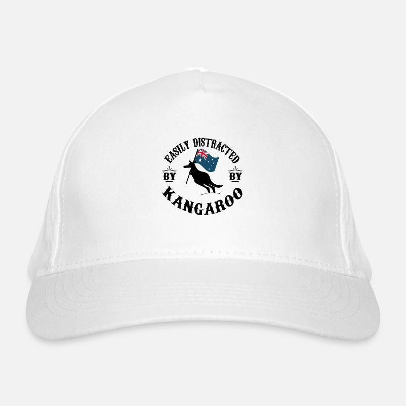 Easily distracted by Kangaroo Organic Baseball Cap
