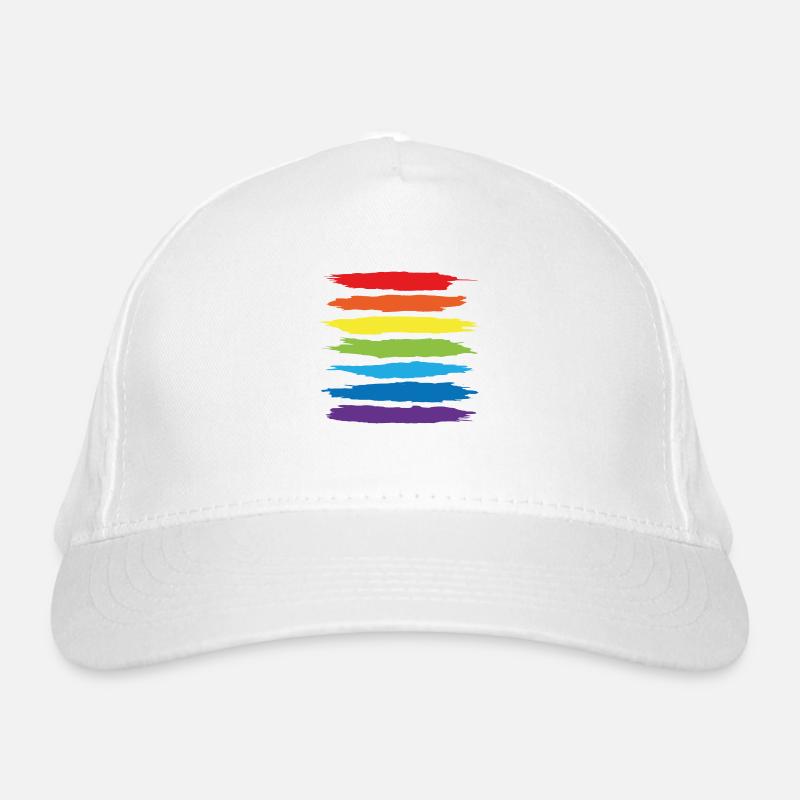 Amour coloré monde cadeau LGBT Pride arc-en-ciel - Casquette classique bio - blanc