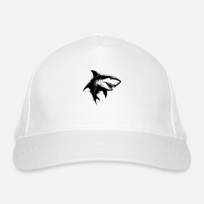 Gefährlicher Hai Bio-Baseballkappe