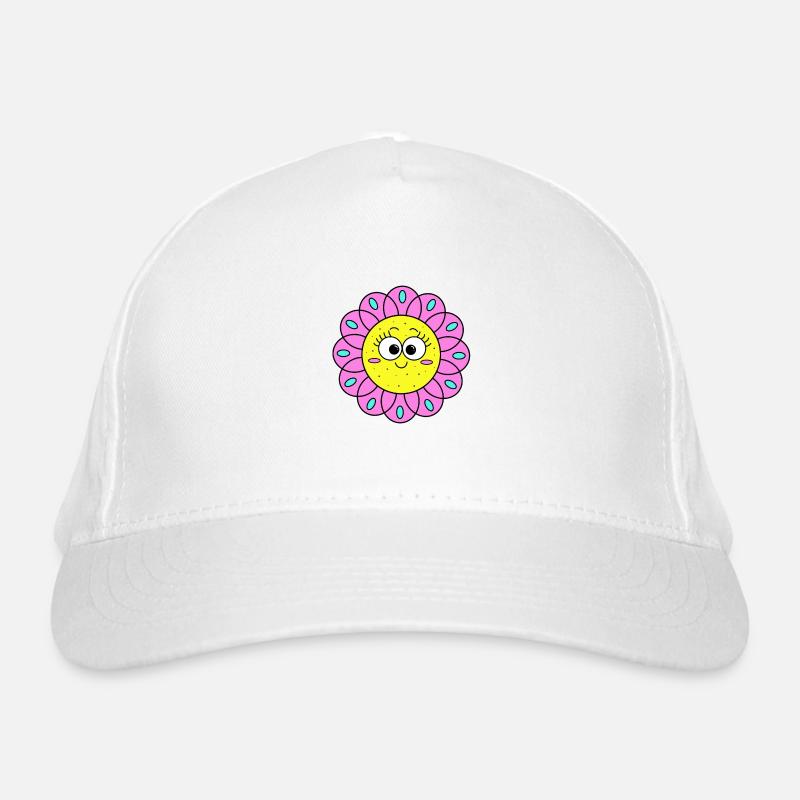 Blume Pink Bio-Baseballkappe