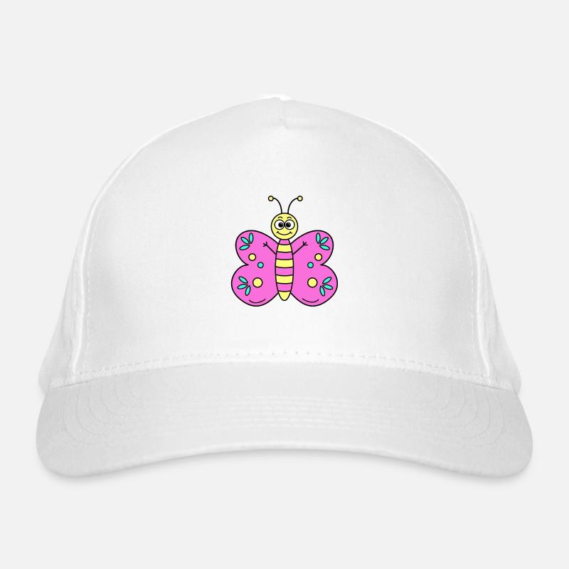 Schmetterling Pink Bio-Baseballkappe