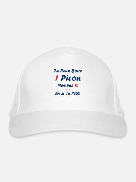 Tu peux noire un picon - Casquette classique bio - blanc - Devant