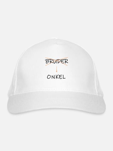 Du wirst Onkel - Bio-Baseballkappe - Weiß