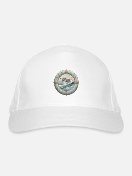 Rettungsring Moin - Bio-Baseballkappe - Weiß