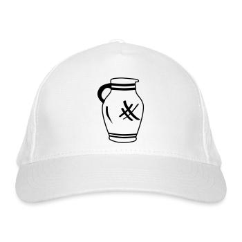 Apfelwein Bembel FFM - Bio-Baseballkappe - Weiß - Vorne