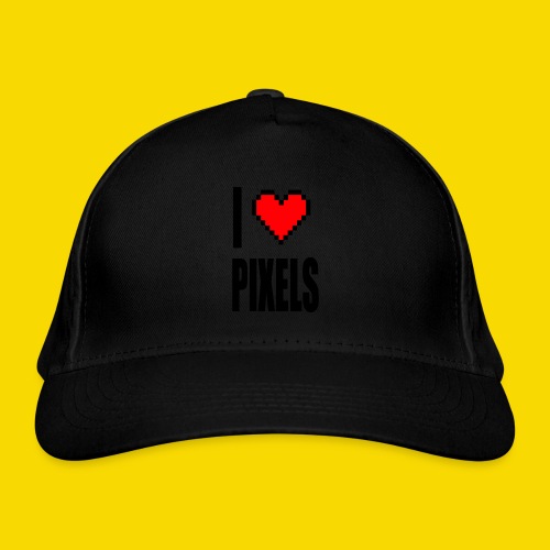 I Love Pixels - Ekologiczna czapka bejsbolówka