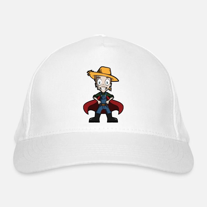 Lachender Bauer Bio-Baseballkappe