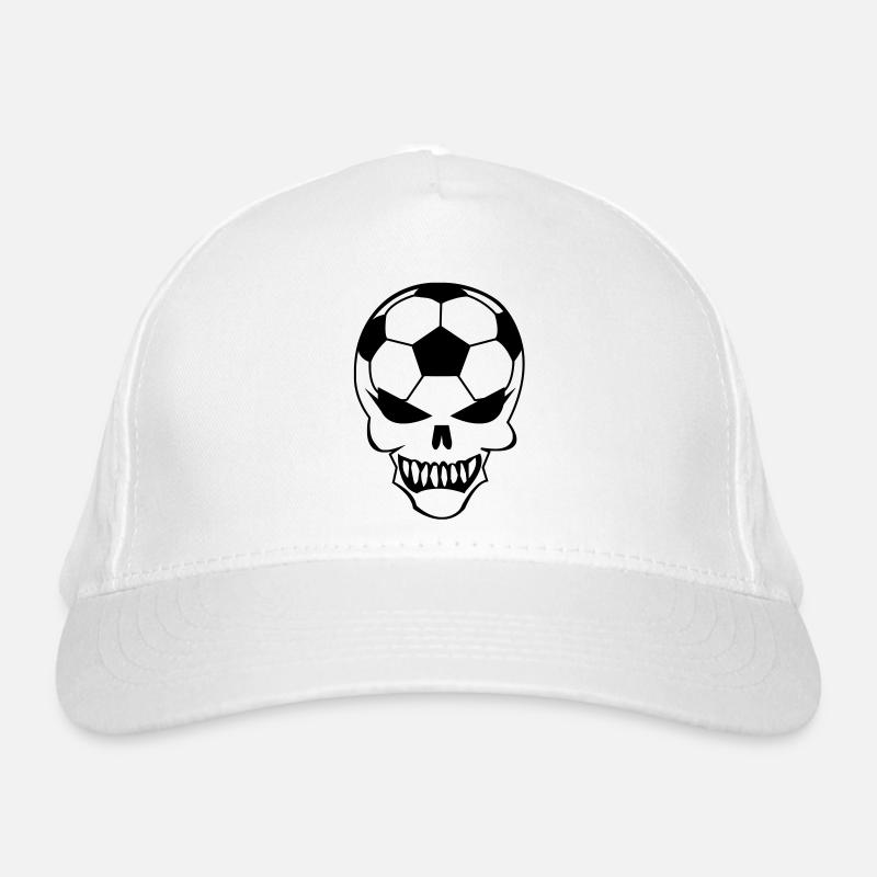 Fußball-Totenkopf Bio-Baseballkappe