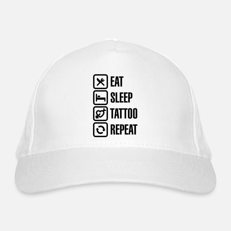 Eat Sleep Tattoo Repeat Bio-Baseballkappe