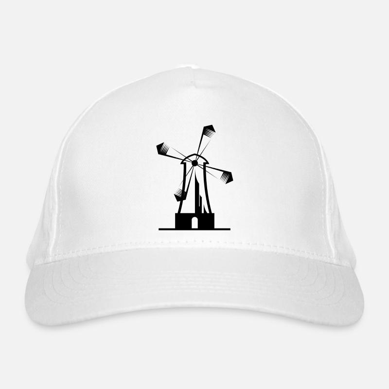 Moulin à vent Nature Illustration icône Pays Graphique Logo Casquette classique bio