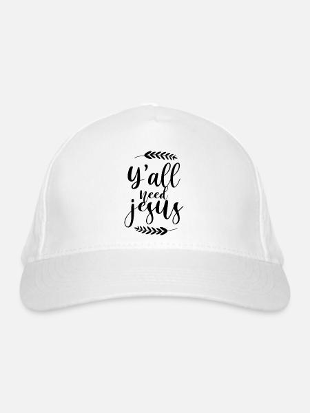 Christliche Sprüche - Bio-Baseballkappe - Weiß