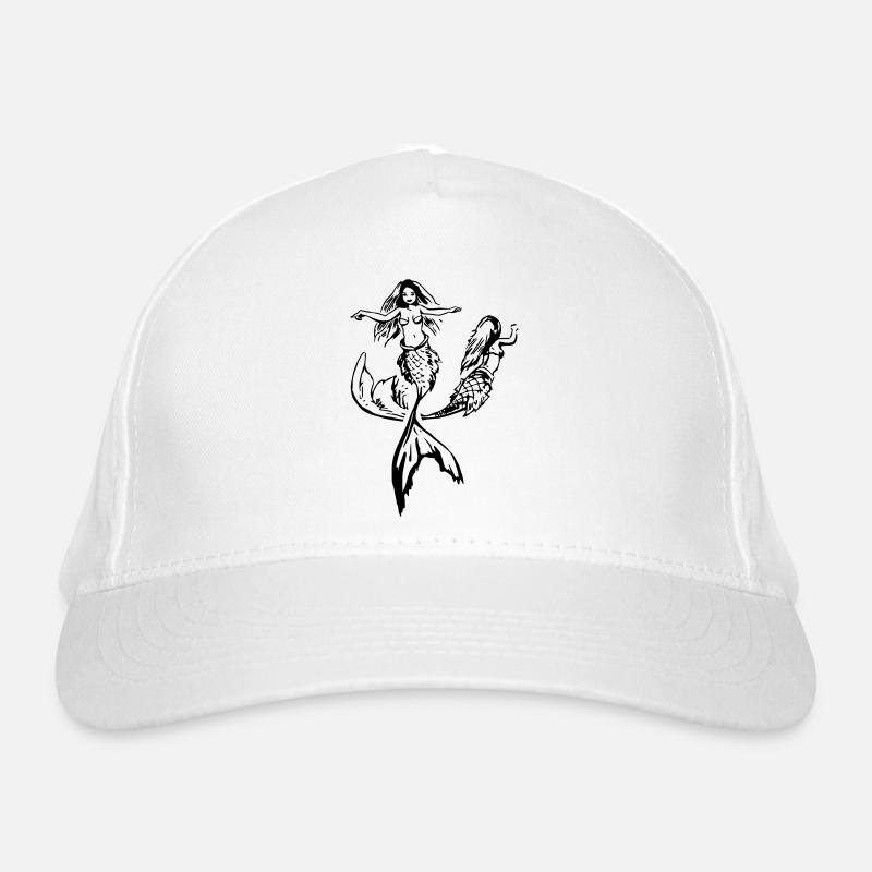 Two mermaids Organic Baseball Cap
