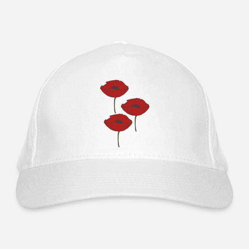 mohnblumen Bio-Baseballkappe