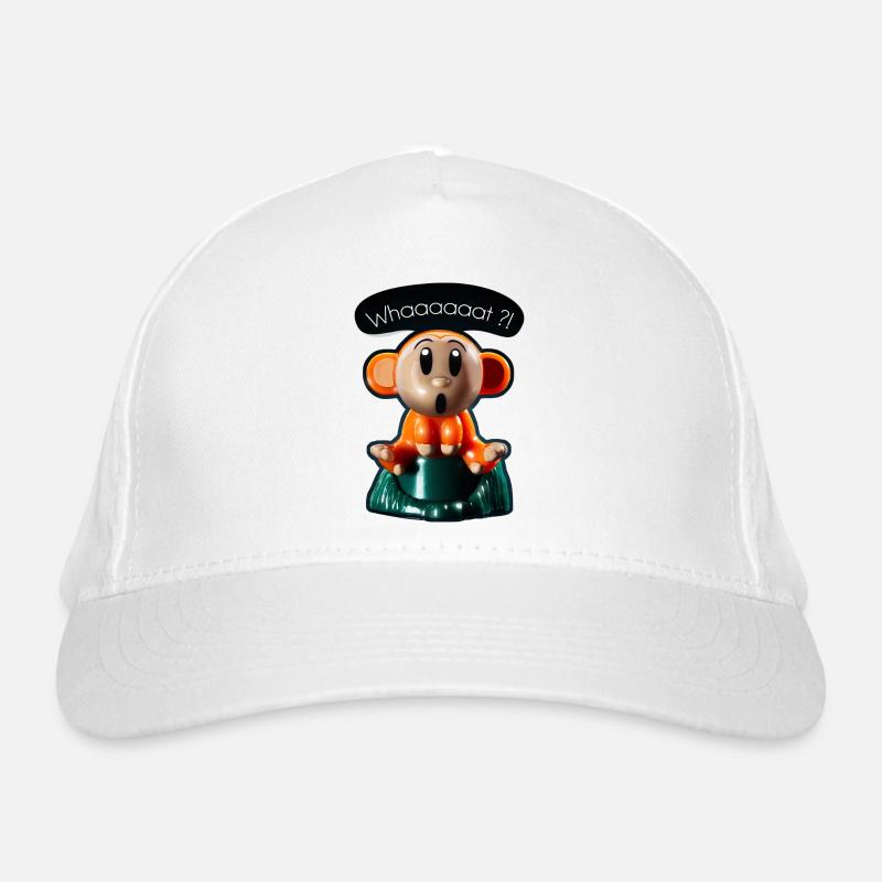Waaaaaas Äffchen - Bio-Baseballkappe - Weiß