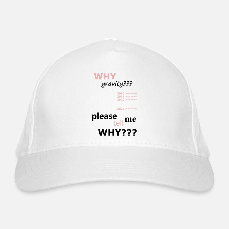 gravity meter hanging breasts text Organic Baseball Cap