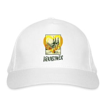 Braunschweig Deutschland Stadt Skyline Herz Liebe - Bio-Baseballkappe - Weiß - Vorne