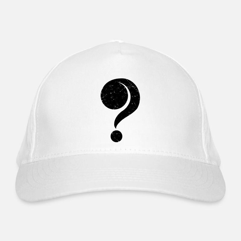 Question mark? Sixties - Organic Baseball Cap - white