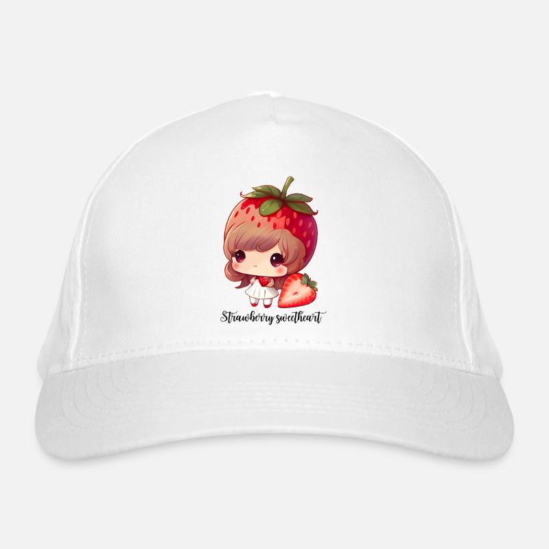 Strawbeery Sweetheart - Bio-Baseballkappe - Weiß