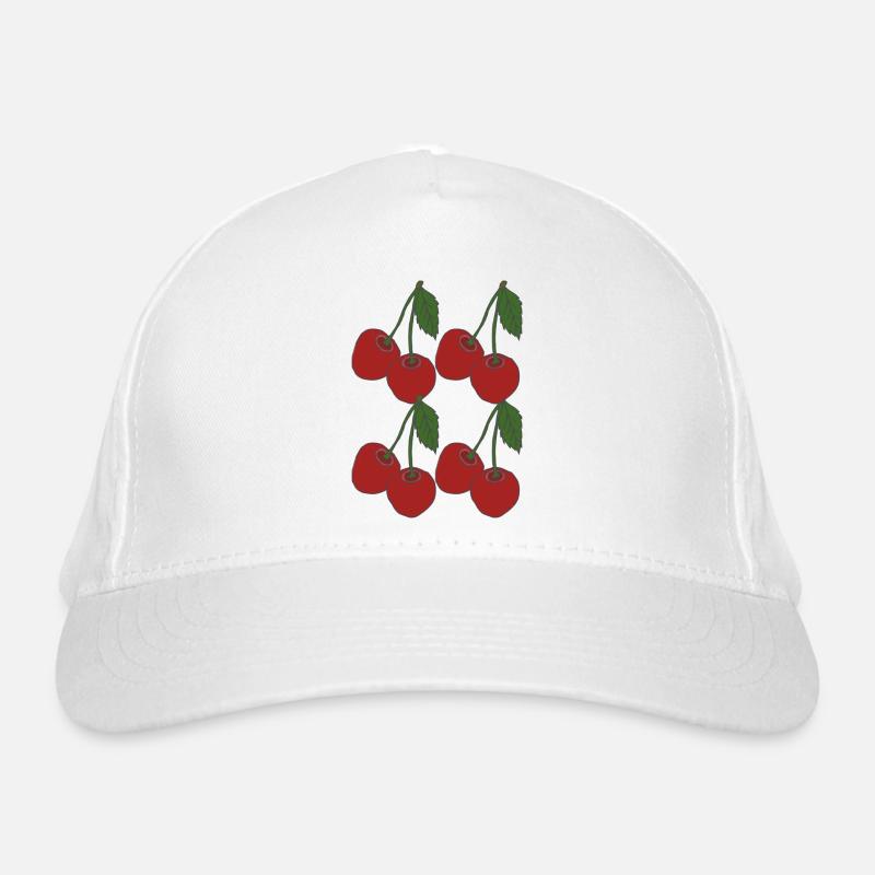 Cherries 4-fold Organic Baseball Cap