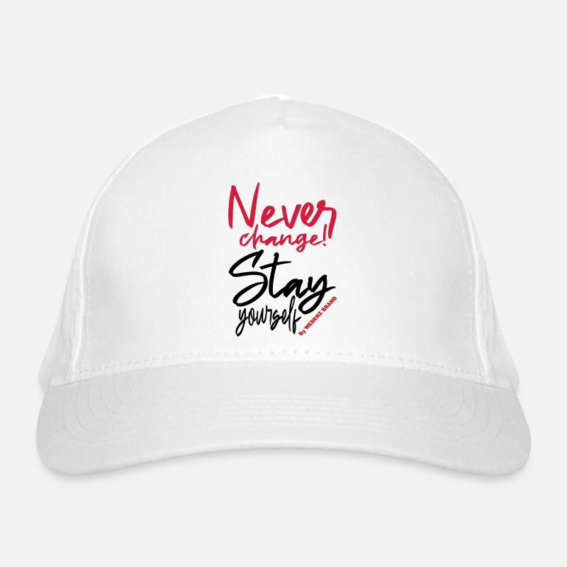 Never change stay yourself WEDENZ - Casquette classique bio - blanc