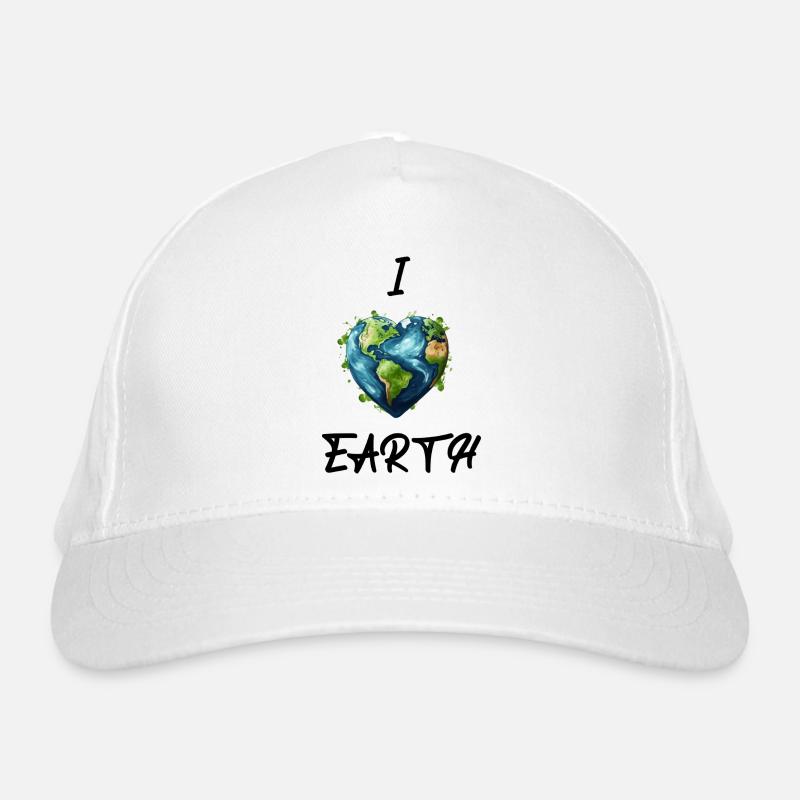 Ich liebe die Erde Bio-Baseballkappe