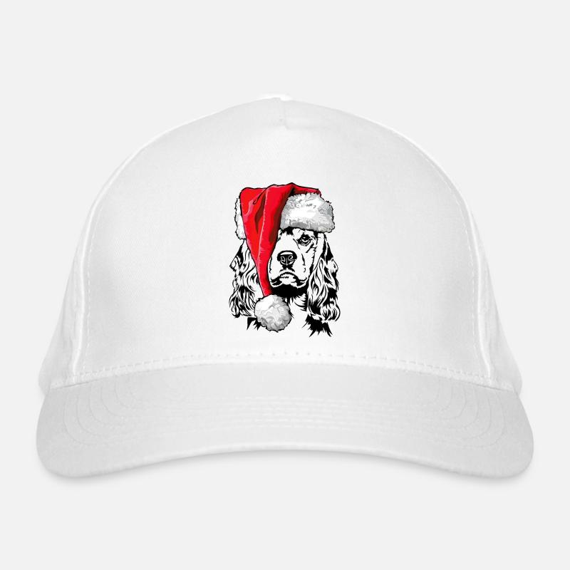 Père Noël American Cocker Spaniel Chiens de Noël Casquette classique bio
