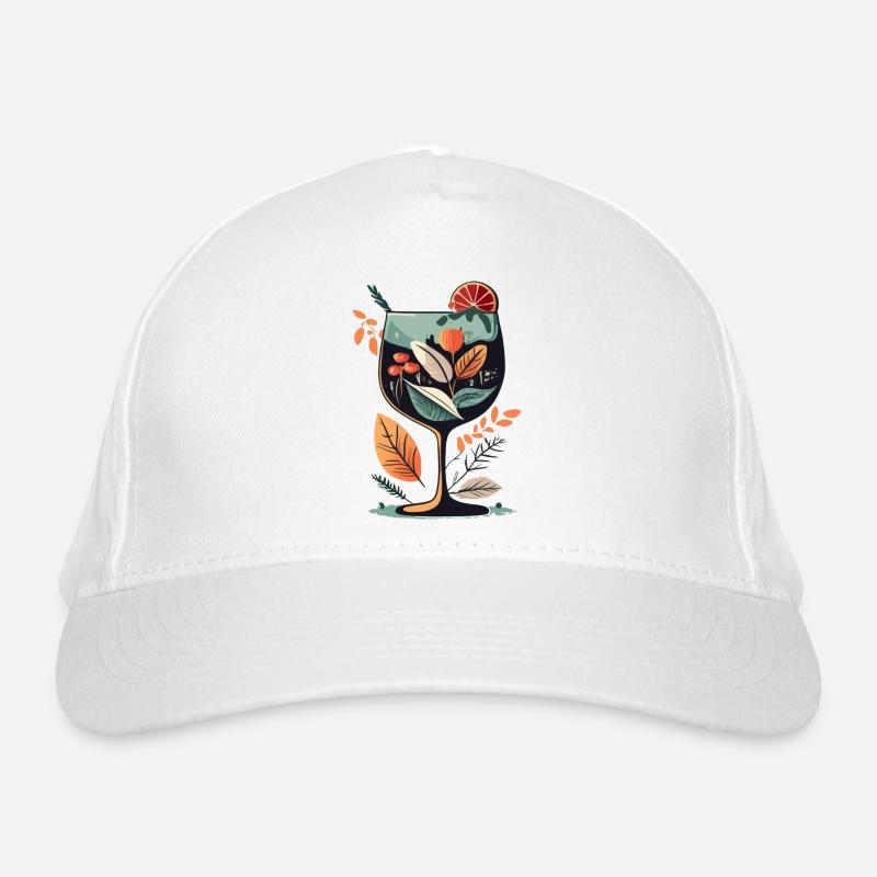 Botanische Weinglasblüte Bio-Baseballkappe