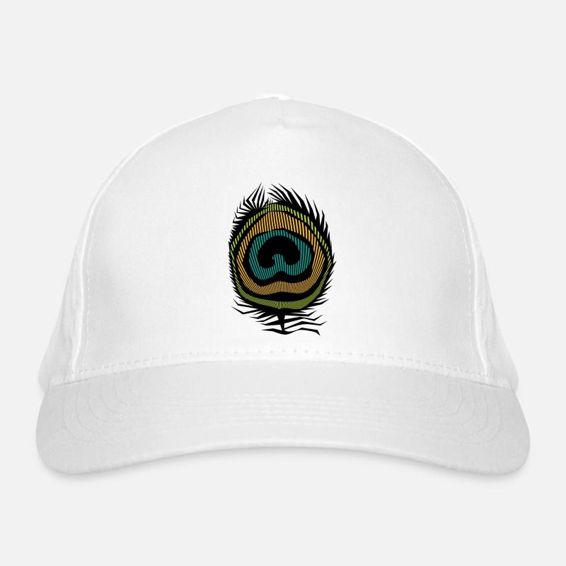 psychedelic peacock feather peacock bohemian chic 2024 Organic Baseball Cap
