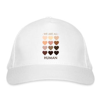 We are all human - Bio-Baseballkappe - Weiß - Vorne