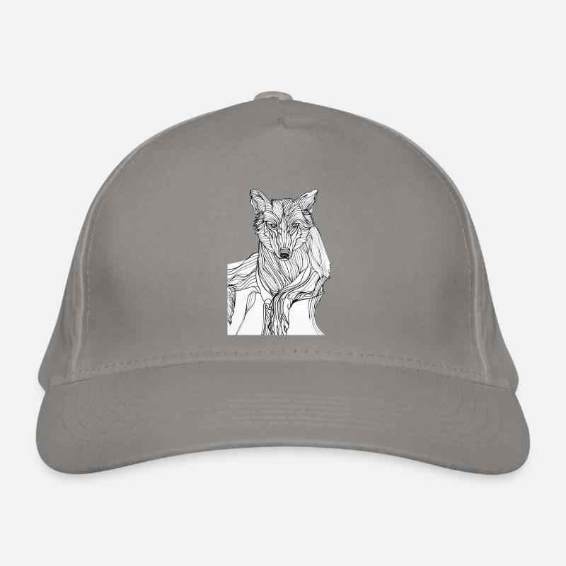 Lignes art loup #wolf Casquette classique bio