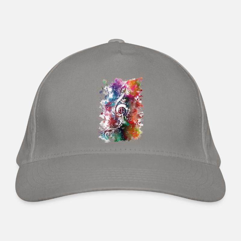 Violin music key Organic Baseball Cap
