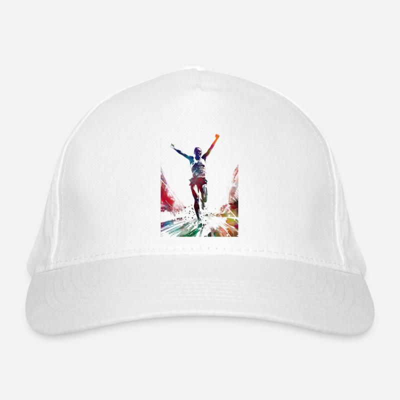 Runner sport art #runner #sport #jogging Organic Baseball Cap