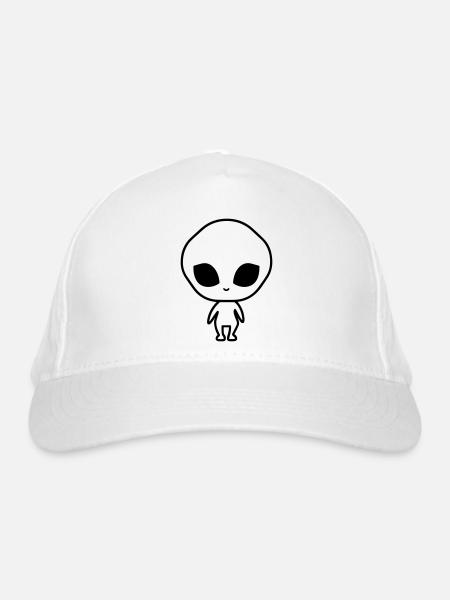 alien - Organic Baseball Cap - white - Front