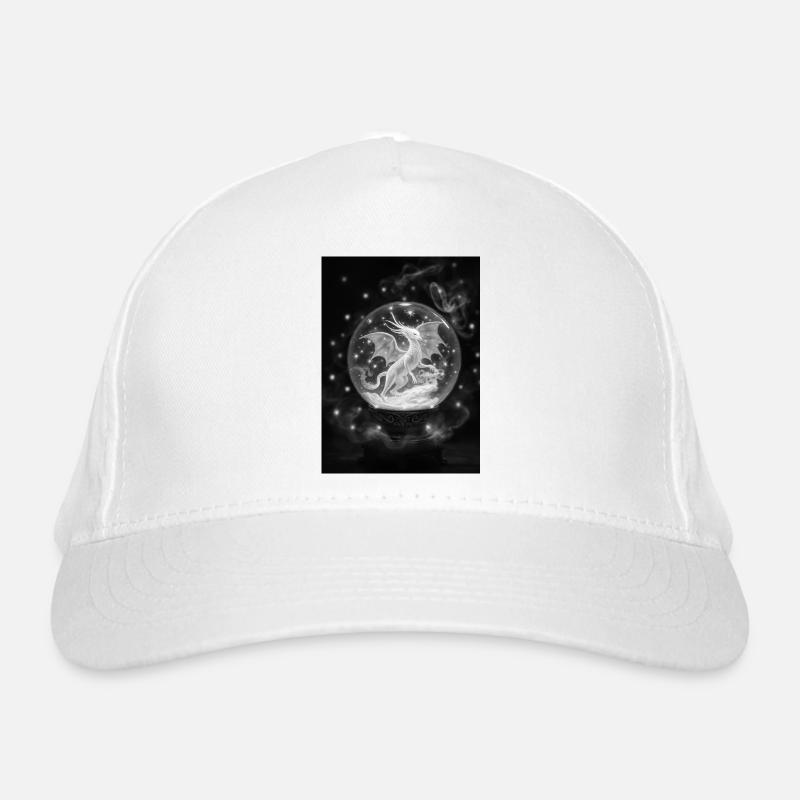 Drache in Glaskugel Bio-Baseballkappe