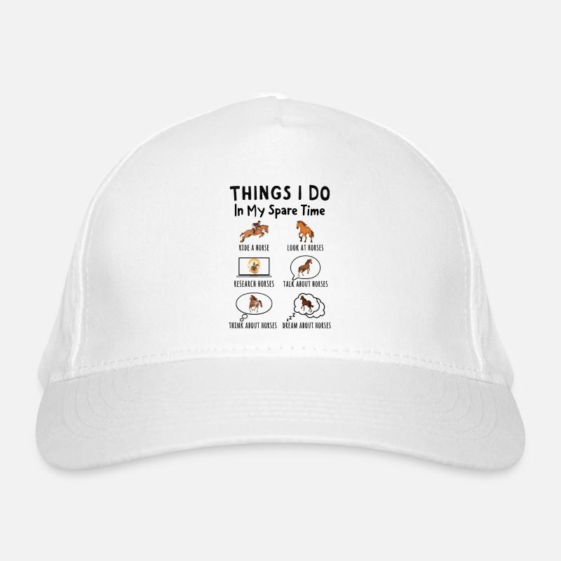 Things I Do in My Spare Time: All About Horses Organic Baseball Cap